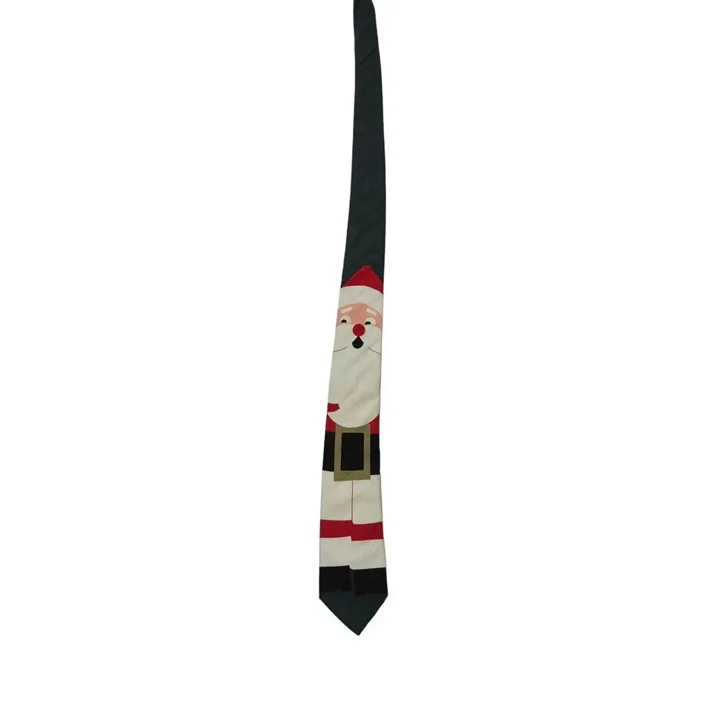 American Eagle Santa Clause Christmas Mens Skinny Necktie Novelty 100% Cotton
